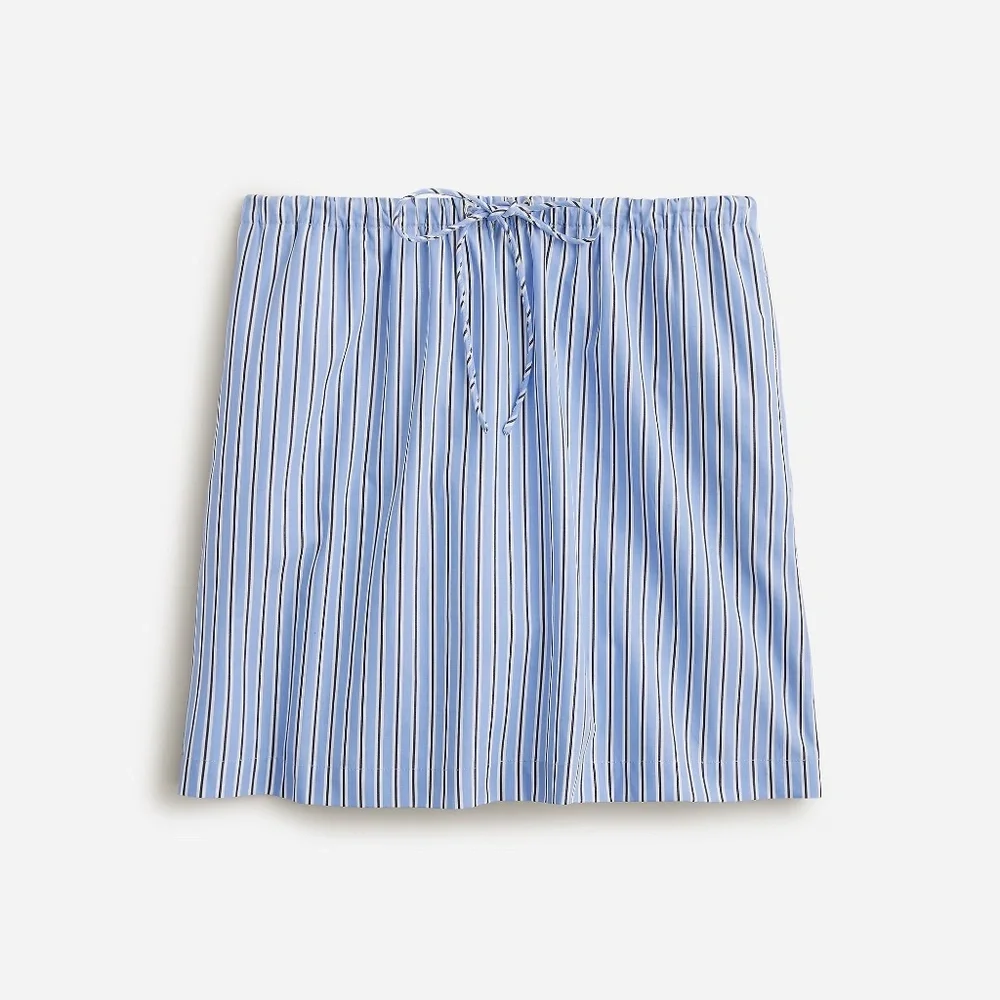 J.Crew Tie-waist Mini Skirt in Striped Cotton Poplin - Picture 4 of 7